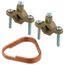 1/2" - 1" Bronze Grounding Clamp Kit w/ 24" 6g Copper Wire