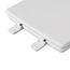 Molded Wood Toilet Seat, Elongated Closed Square Front w/ Cover (White)