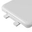 Plastic Toilet Seat, Elongated Closed Square Front w/ Cover (White)