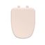 Plastic Toilet Seat, Elongated Closed Square Front w/ Cover (Bone)