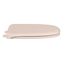 Plastic Toilet Seat, Elongated Closed Square Front w/ Cover (Bone)