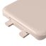 Plastic Toilet Seat, Elongated Closed Square Front w/ Cover (Bone)