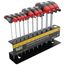 6" Hex Key Set w/ Stand, SAE T-Handle (10-Piece)