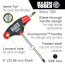 10 Piece 9" T-Handle Hex Key Set w/ Stand (3/32" to 3/8")