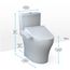 MW4463074CEMFGN#01 Washlet + Aquia IV 2-Piece Elongated Universal Height Dual Flush 1.28 & 0.9 GPF Toilet & Washlet C2 Bidet Seat (Cotton White)