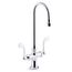 Triton Bowe Monoblock Gooseneck Bathroom Sink Faucet with Wristblade Handles, Aerated Flow, 1.0 GPM, K-100T70-5AKA-CP