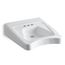 Morningside 27" x 20" Wall-Mount/Concealed Arm Bathroom Sink for 4" Centerset Faucets (White), K-12636-0