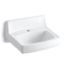 Greenwich 20-3/4" x 18-1/4" 1-Hole Wall-Mount/Concealed Arm Bathroom Sink for Fixture-Supported Knee-Action Valve (White), K-12643-0