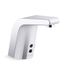 Sculpted Touchless Lav Faucet with Insight Sensor Technology & Temperature Mixer, AC Powered, Less Drain, 0.35 GPM, K-13462-SATA-CP