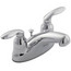 Coralais Double Handle Centerset Lavatory Faucet with Pop-Up Drain and Metal Lever Handles (Polished Chrome)