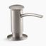 Soap/lotion dispenser with Contemporary design (Clam shell packed) - Vibrant Stainless, K-1895-C-VS