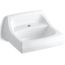 Kingston 21-1/4" x 18-1/8" 1-Hole Wall-Mount/Concealed Arm Bathroom Sink (White), K-2007-0