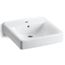 Soho 20" x 18" 1-Hole Wall-Mount/Concealed Arm Bathroom Sink (White), K-2084-0
