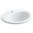 Pennington 20-1/4" 1-Hole Drop-In Bathroom Sink (White), K-2196-1-0