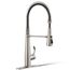 Simplice Semi-Professional 1-Handle Pull Out Kitchen Faucet with Spray (Stainless Steel), K-22033-VS