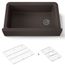 Cairn 34" Undermount Single-bowl Farmhouse Kitchen Sink w/ Fluted Design (Matte Brown), K-25788-CM2