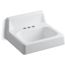 Hudson 20" x 18" Wall-Mount Bathroom Sink for 4" Centerset Faucets, w/ Lugs (White), K-2867-0
