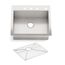 Vault 25" 4-Hole Top/Undermount Single Bowl Kitchen Sink, K-3822-4-NA