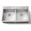 Vault 33" 4-Hole Top/Undermount Double Bowl Kitchen Sink, K-3996-4-NA