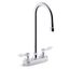 Triton Bowe 4" Centerset Bathroom Sink Faucet with Lever Handles and Gooseneck Spout, Aerated Flow, 1.0 GPM, K-400T70-4AKA-CP