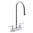 Triton Bowe 4" Centerset Bathroom Sink Faucet with Lever Handles and Gooseneck Spout, Aerated Flow, 0.5 GPM, K-400T70-4ANA-CP