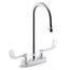 Triton Bowe 4" Centerset Bathroom Sink Faucet with Wristblade Handles and Gooseneck Spout, Laminar Flow, 0.5 GPM, K-400T70-5ANL-CP
