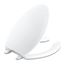 Lustra Elongated Toilet Seat with Antimicrobial Agent (White), K-4650-A-0