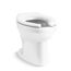 Wellcomme Ultra Floor-Mount Rear Spud Antimicrobial Flushometer Bowl (White)