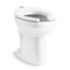 Highcliff Ultra Floor-Mount Top Spud Antimicrobial Flushometer Bowl (White), K-96057-SS-0