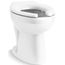 Highcliff Ultra Floor-Mount Rear Spud Flushometer Bowl with Lugs (White)