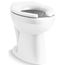 Highcliff Ultra Floor-Mount Rear Spud Antimicrobial Flushometer Bowl (White)