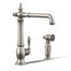 Artifacts Victorian 1-Handle Kitchen Faucet with Spray (Stainless Steel), K-99265-VS