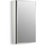 15" W x 26" H Aluminum Single-Door Medicine Cabinet with Mirrored Door, K-CB-CLC1526FS