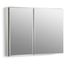 35" W x 26" H Aluminum Two-Door Medicine Cabinet with Mirrored Doors