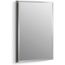 16" W x 20" H Aluminum Single-Door Medicine Cabinet with Mirrored Door