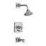 Pinstripe Pure Rite-Temp Bath & Shower Faucet Trim, Cross Handle (Polished Chrome)