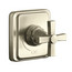 Pinstripe Pure Volume Control Valve Trim, Cross Handle (Brushed Nickel)