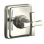 Pinstripe Pure Volume Control Valve Trim, Cross Handle (Polished Nickel)