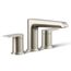 Hint Two Handle Deck Mount Bathroom Faucet, Trim Only (Brushed Nickel), K-T25740-4-BN