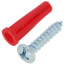 #10 Red Conical Anchor Kit w/ Pan Head Combo Drive Screws