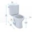 CST453CEF#51 Drake II 2-Piece Round 1.28 GPF Universal Height Toilet (Ebony)
