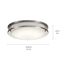 Avon 14" LED Flush Mount w/ Acrylic (Brushed Nickel)