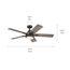 52" Tide Ceiling Fan (Olde Bronze)