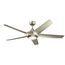 Kapono 52" LED Ceiling Fan w/ Frosted White Polycarbonate Lens (Brushed Nickel)