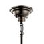 Cobson 7.5" 1 Light Convertible Pendant or Semi Flush (Olde Bronze) w/ (Natural Brass) Accents