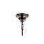Cobson 8" 1 Light Convertible Pendant or Semi Flush (Olde Bronze) w/ (Natural Brass) Accents