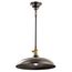 Cobson 8" 1 Light Convertible Pendant or Semi Flush (Olde Bronze) w/ (Natural Brass) Accents