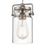 Brinley 7.75" 1 Light Mini Pendant w/ Clear Glass (Brushed Nickel)
