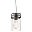Brinley 7.75" 1 Light Mini Pendant w/ Clear Glass (Olde Bronze)