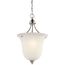Nicholson 21.25" 1 Light Small Foyer Pendant w/ Satin Etched Glass (Brushed Nickel)